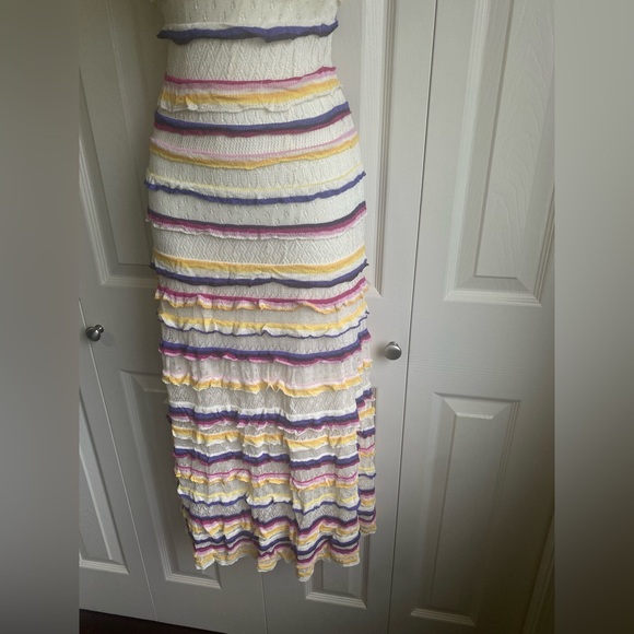 Sezane Marla Dress Striped Multicolor Maxi Dress - Picture 9 of 13